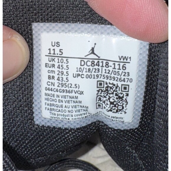 Jordan Pro Strong White Black Gym Red Mens Basketball Shoes Size 11.5 DC8418-116 - Picture 8 of 9